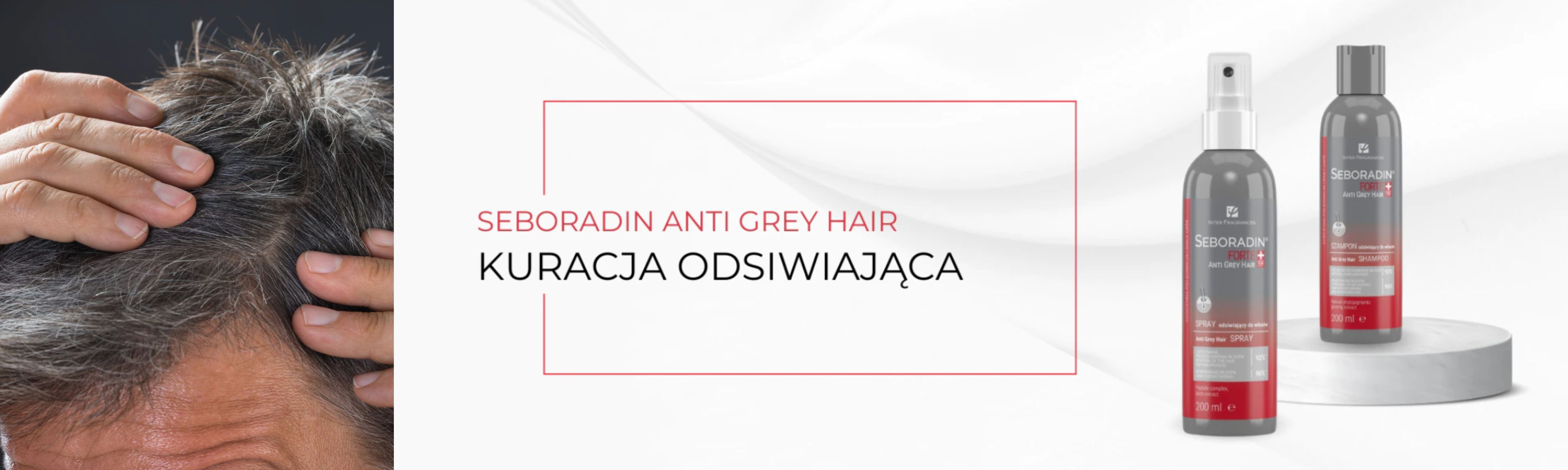 Seboradin forte siwe włosy, anti gray hair